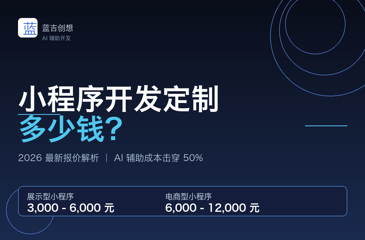 小程序开发定制多少钱